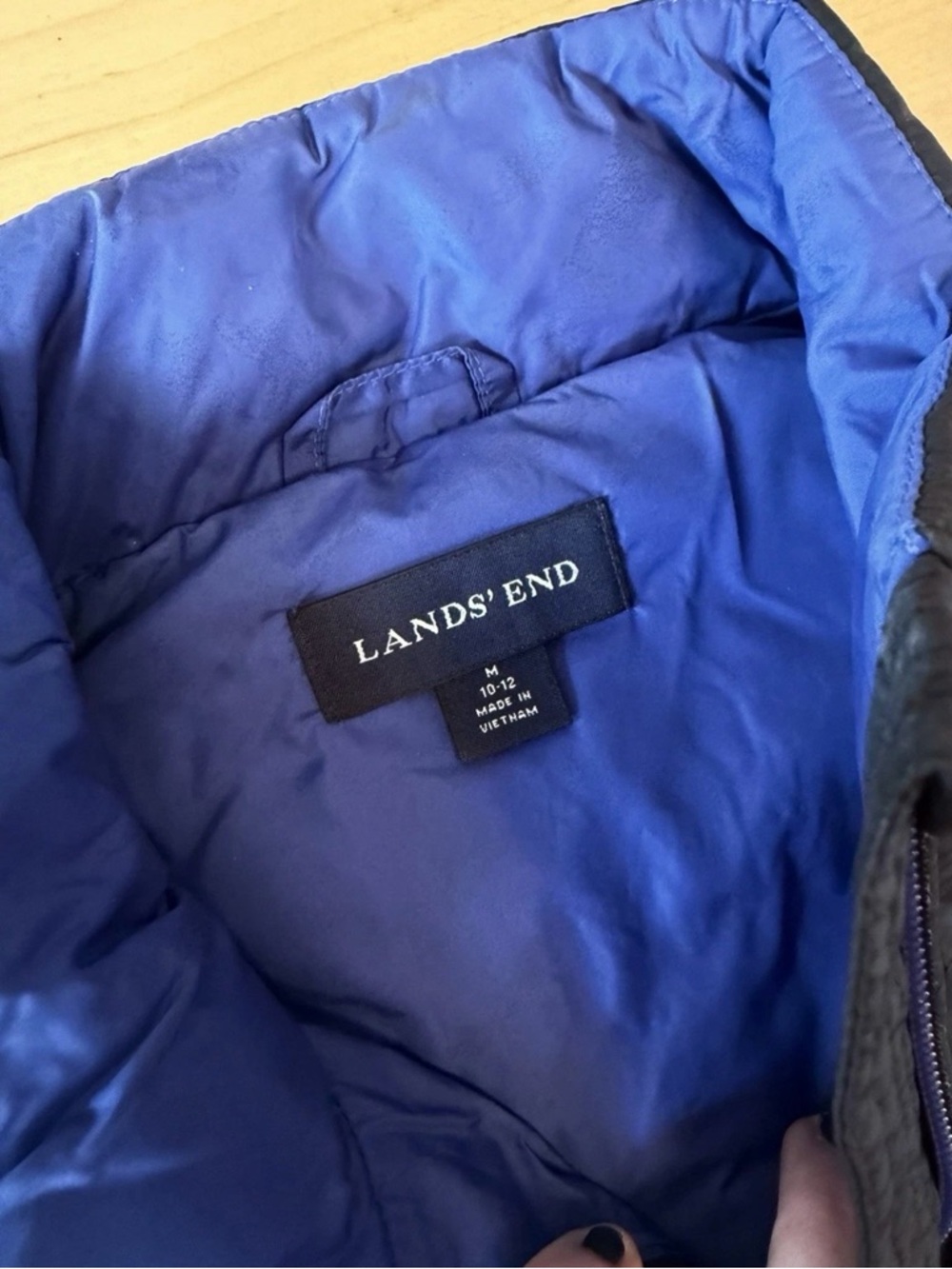 Lands' End Women’s M 10-12 Black Vest Jacket Coat EXCELLENT condition! - Picture 12 of 13